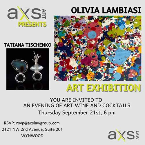 AXS ART Exhibit featuring Olivia Lambiasi and Tatiana Tischenko
