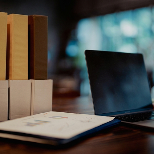 Books, papers and Laptop