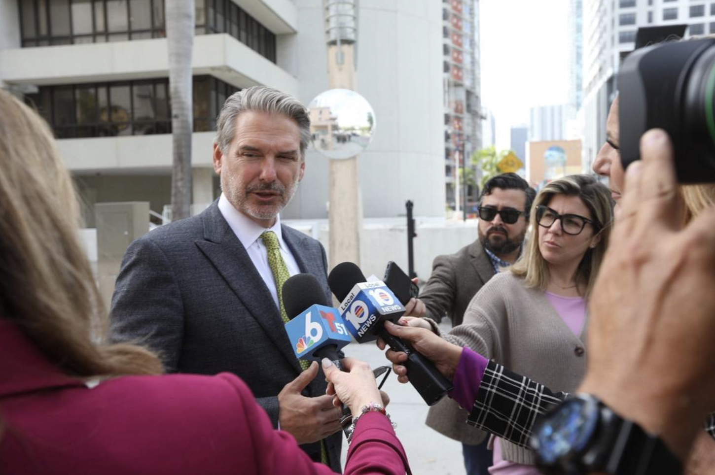 Jeff Gutchess speaking to the press